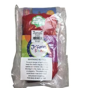 Jefferies Socks Organic Cotton Blend Red 6-18M Baby Red Tights